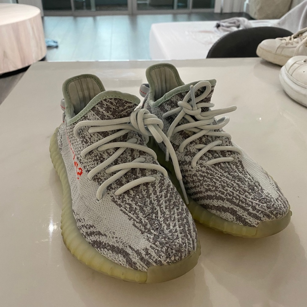 Blue tint Yeezys